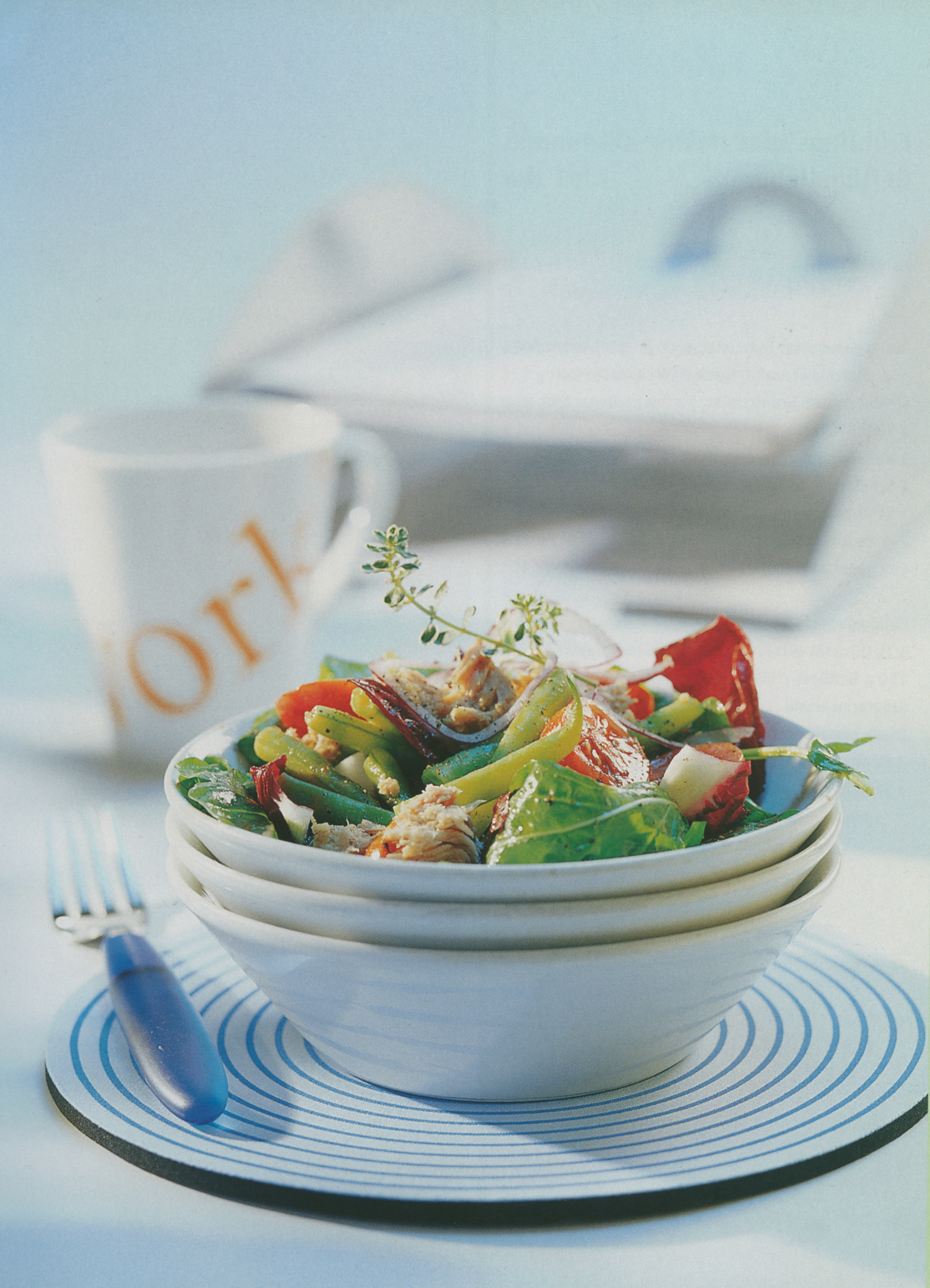 Salat mit grünen Bohnen und Thunfisch