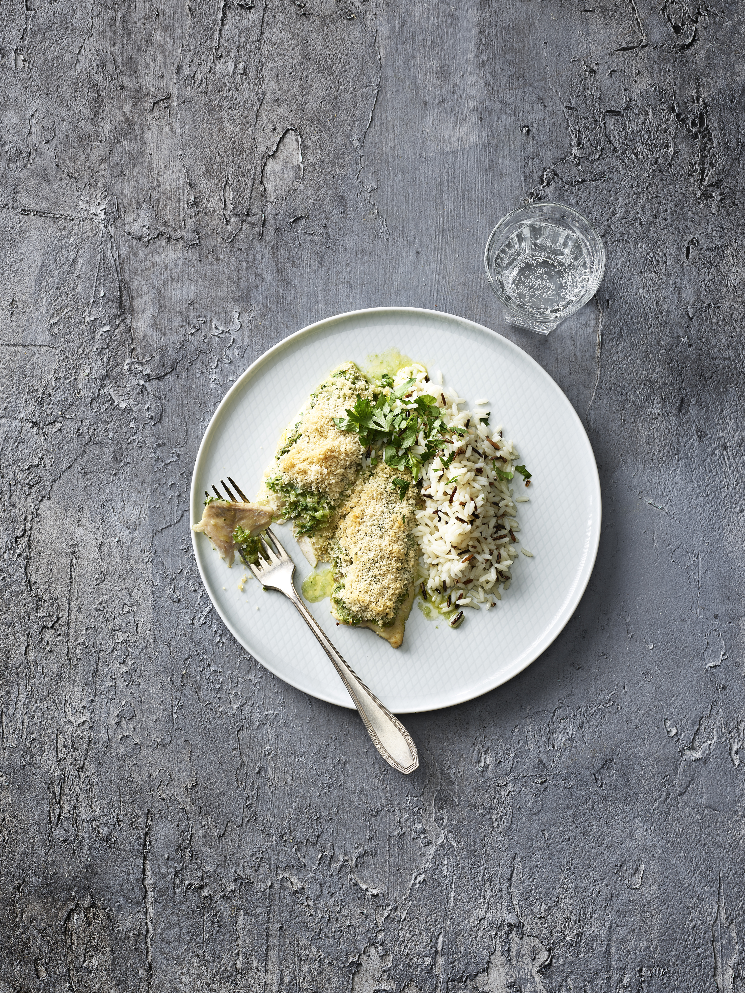 Forellenfilets mit Zucchettikruste überbacken