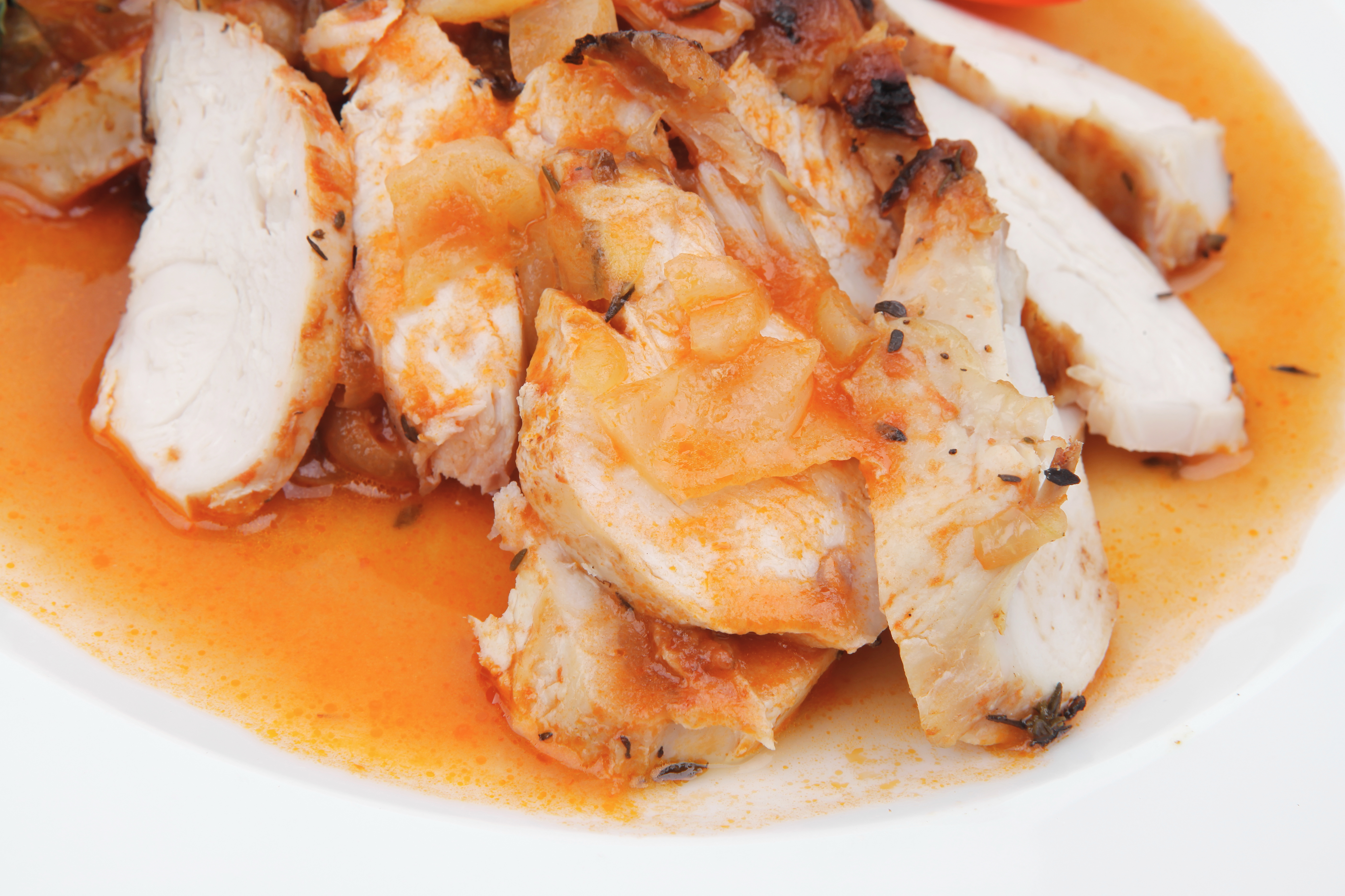 Scaloppine al limone mit Frühlingszwiebel-Risotto