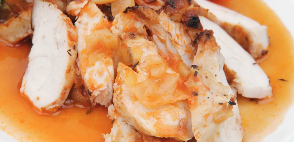 Scaloppine al limone mit Frühlingszwiebel-Risotto