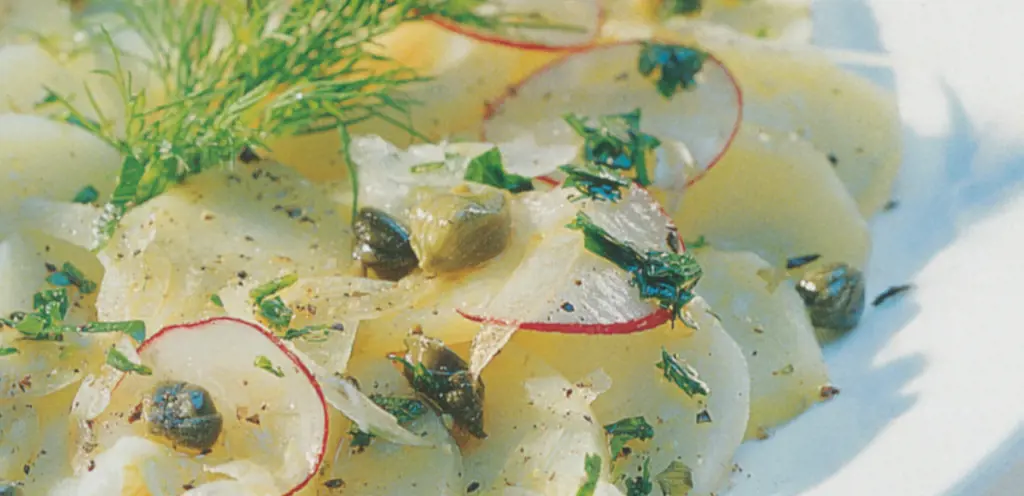 Lauwarmer Kartoffel-Carpaccio