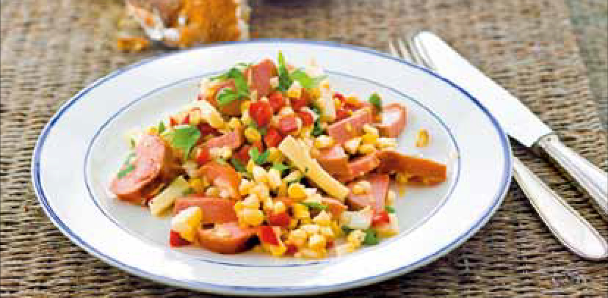 Grillierter Cervelat-Salat