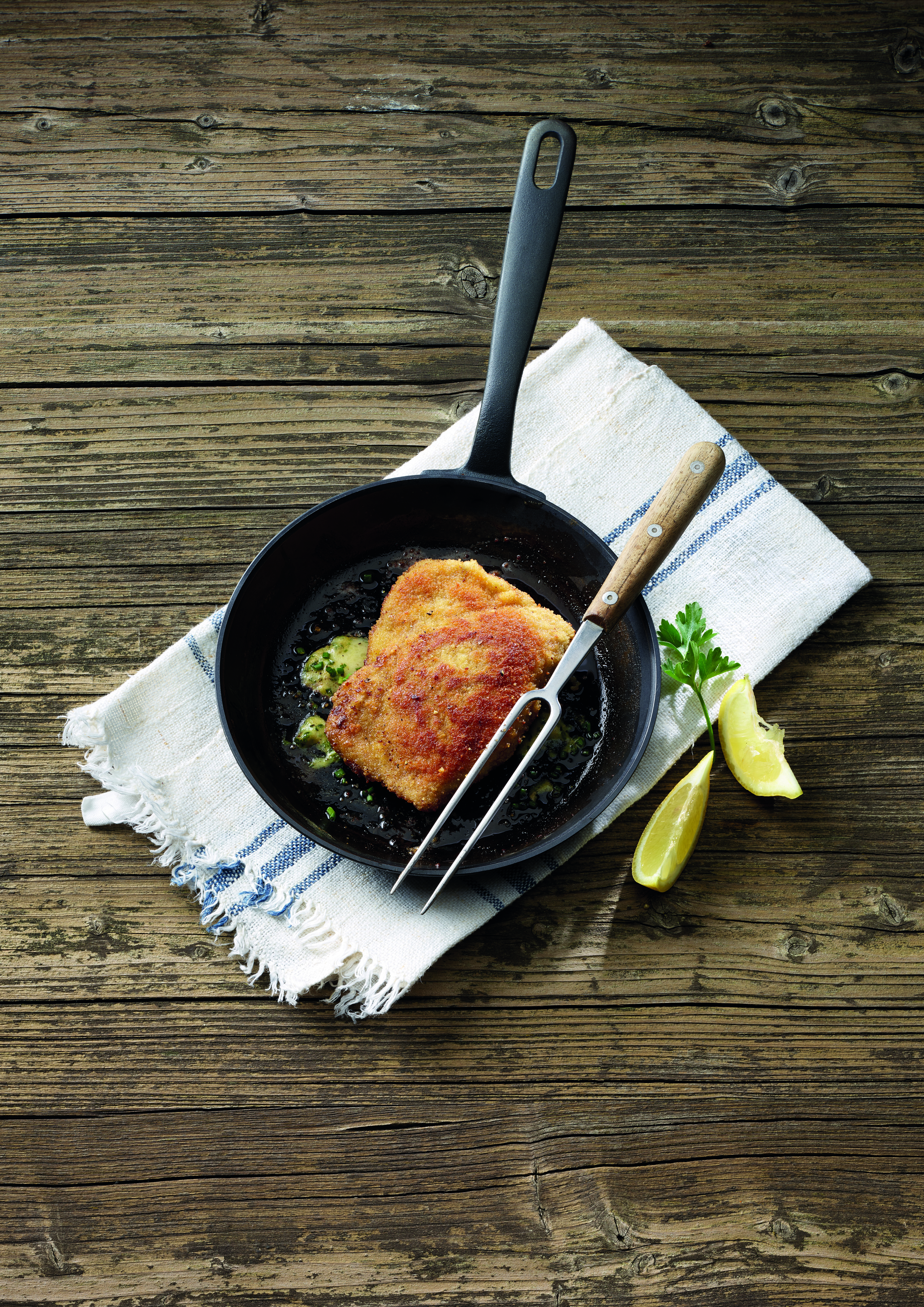 Cordon bleu vom Kalb mit Käse-Senf-Füllung